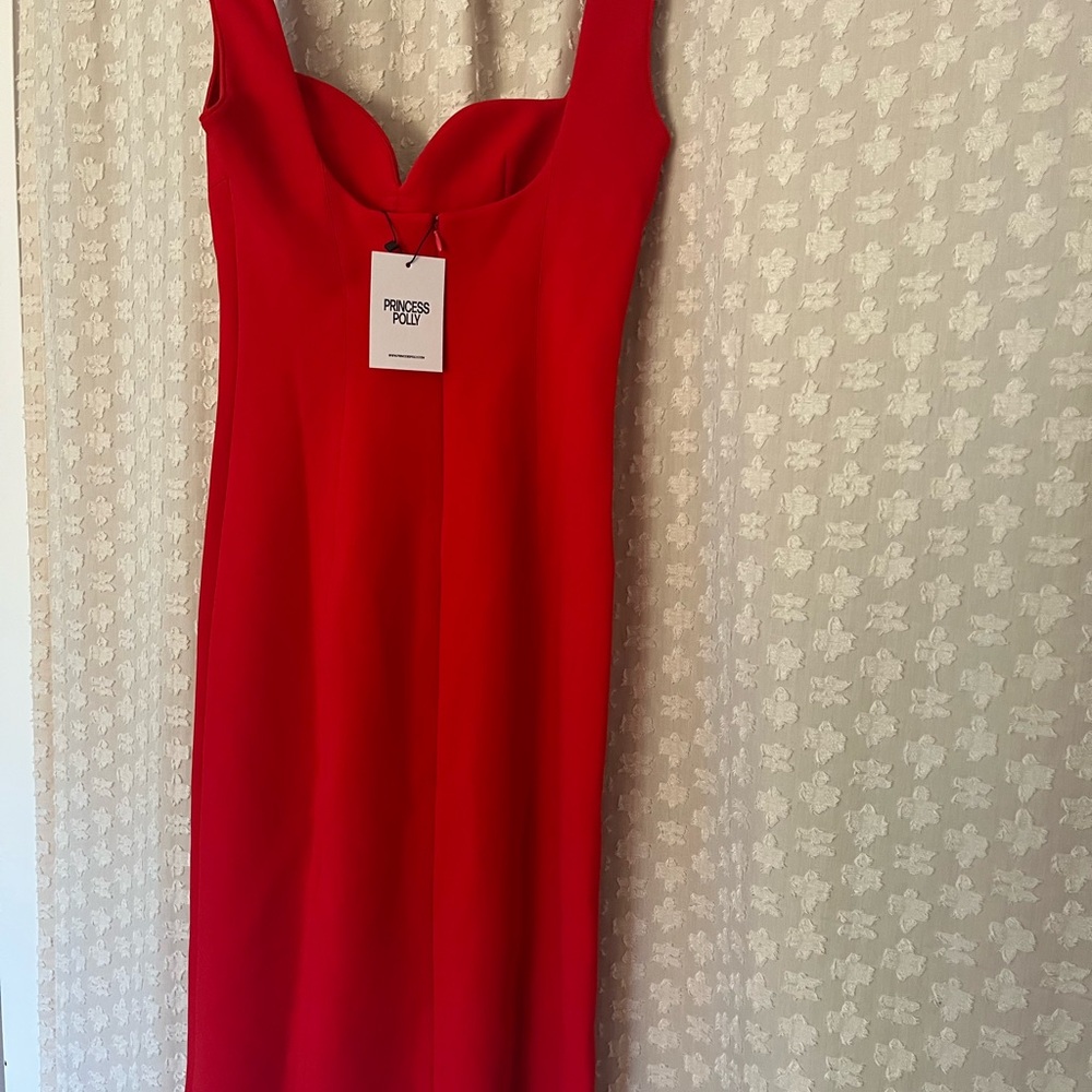 Red midi dress size 6